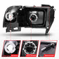 Anzo Black Crystal Headlights 1994-2001 Dodge Ram 1500