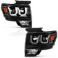 Anzo 2009-2014 Ford F-150 Projector Headlights w/ U-Bar Black