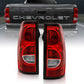 ANZO 2004-2007 Chevy Silverado Taillight Red/Clear Lens w/Black Trim (OE Replacement) 311302