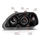Anzo 1996-1998 Honda Civic Projector Headlights w/ Halo Black