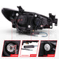 Anzo 2014-2015 Mazda 6 Projector Headlights w/ Plank Style Design Black