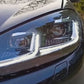 Volkswagen Golf MK6 Red, Silver, and Black Projector with Dynamic Signal LED Headlights (2009 - 2013)