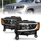 Anzo 2014-2015 Jeep Grand Cherokee Projector Headlights w/ Plank Style Desi