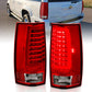 ANZO 2007-2014 Chevy Tahoe LED Taillight Plank Style Chrome With Red/Clear Lens 311323