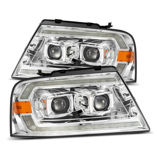 AlphaRex 06-08 Lincoln Mark LT LUXX-Series LED Projector headlights Black w/ Sequential Signal 880132 *Discontinued
