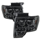 SPYDER Xtune Ford F150 09-14 Projector Headlights Halogen Model Only LED Halo Smoked PRO-JH-FF15009-CFB-SM 9032257