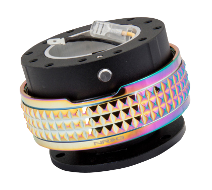 NRG Quick Release Kit - Pyramid Edition - Black Body / Neochrome Pyramid Ring