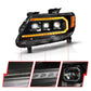 ANZO 15-22 Chevy Colorado Full LED Headlights w/ Initiation (Amber DRL) - Black 111641