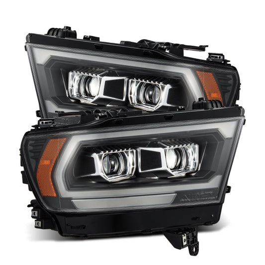 AlphaRex 19-22 Dodge Ram 1500 LUXX LED Proj Headlights Black w/Seq Activation Light/Seq Signal/DRL 880576 *Discontinued