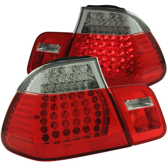 Anzo 1999-2001 BMW 3 Series E46 LED Tail lights Red/Clear 4pc