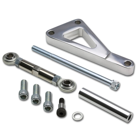Chevrolet SBC Long Water Pump Alternator Bracket Set - Chrome
