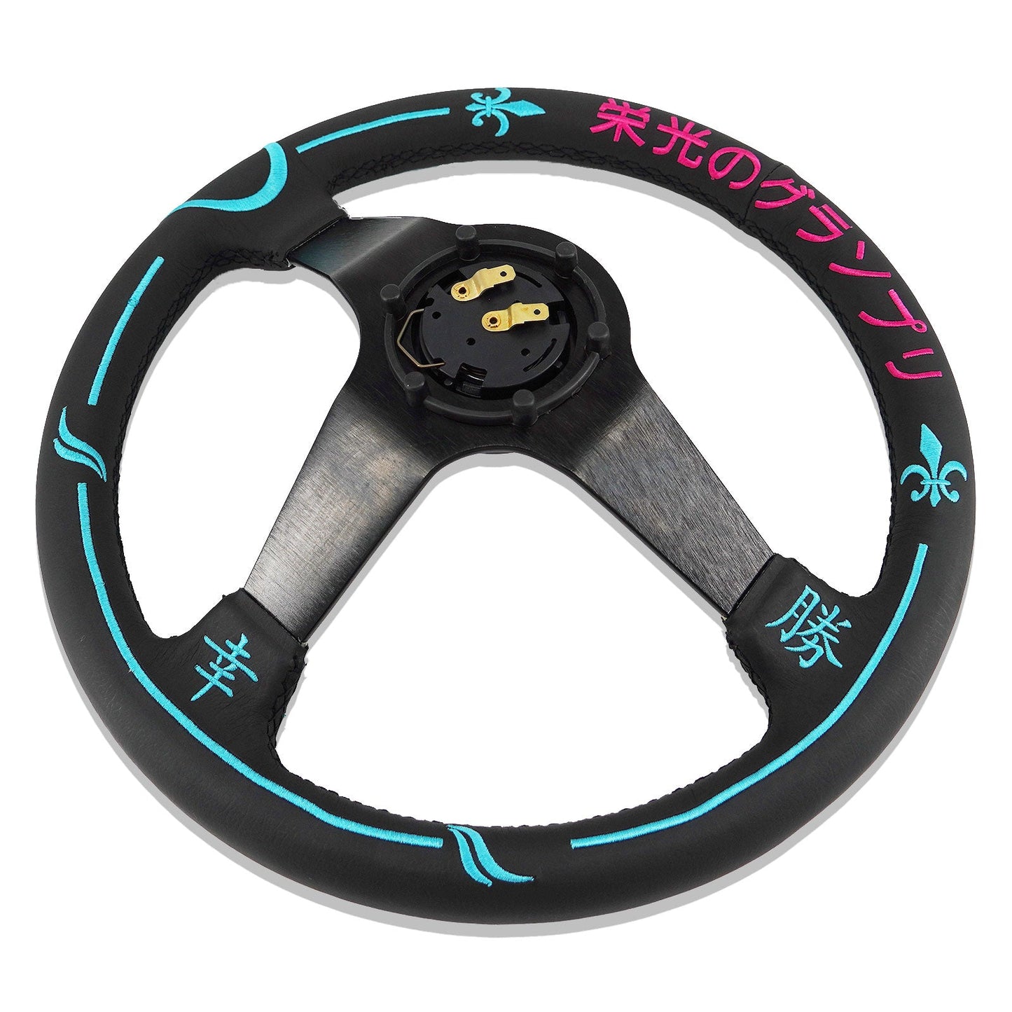 350mm Steering Wheel + Short Hub Adapter Kit For Mazda Miata RX-7 RX-8 MX-3 MX-6