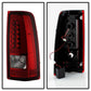 SPYDER xTune 03-06 Chevy Silverado 1500 Light Bar Style LED Tail Lights - Red Clear (ALT-JH-CS03-LBLED-RC) 9036828