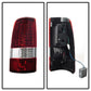 SPYDER xTune 99-02 Chevy Silverado 1500 (w/o Stepside) LED Tail Lights - Red Clear (ALT-JH-CSIL99-CS-RC) 9037627