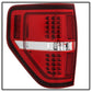 SPYDER xTune 09-14 Ford F-150 Light Bar LED Tail Lights - Red Clear (ALT-JH-FF15009-LBLED-RC) 9042201