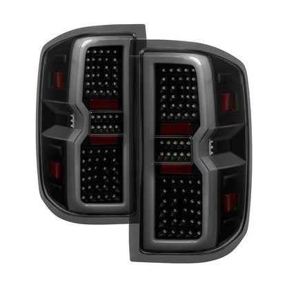 SPYDER xTune 14-16 Chevrolet Silverado 1500 Light Bar LED Tail Lights - Black Smoke (ALT-ON-CS14-LBLED-BSM) 9040306