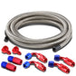 Universal Fuel Tank Fittings + Braided Feed Return Line 10AN to AN6 Stainless Steel