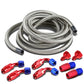 Universal Fuel Tank Fittings + Braided Feed Return Line 10AN to AN6 Stainless Steel