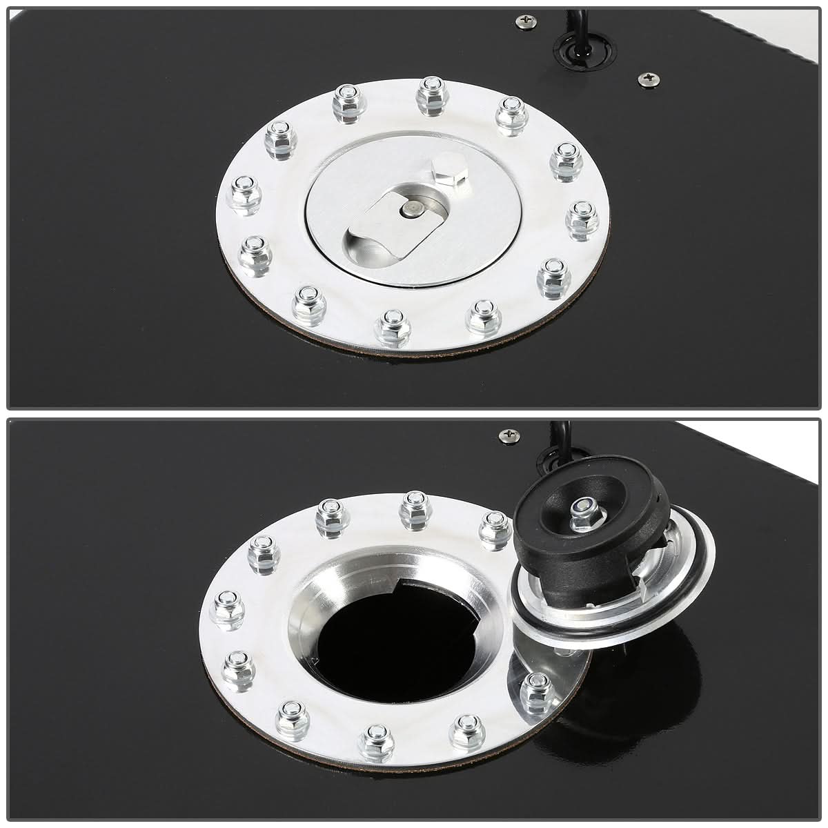 8 Gallon Aluminum Fuel Cell Gas Tank with Level Sender - Polished