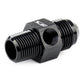 HPS Performance Products AN Male to NPT Male Adapter with 1/8" NPT Female Port, Aluminum, Black