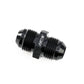 HPS Performance Products AN Male to Male Union Adapter, Aluminum, Black