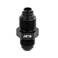 HPS Performance Products AN Male to Inverted Flare Male Power Steering Adapter, Aluminum, Black
