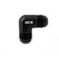 HPS Performance Products AN Male to Male Union Adapter, Aluminum, Black