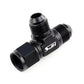 HPS Performance Products AN Male with AN Female on Run Tee Fitting Adapter, Aluminum, Black