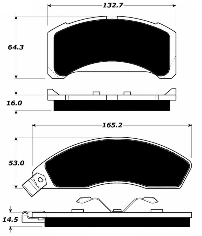 Porterfield Brake Pads for 1981 FORD THUNDERBIRD 10" R/Drums