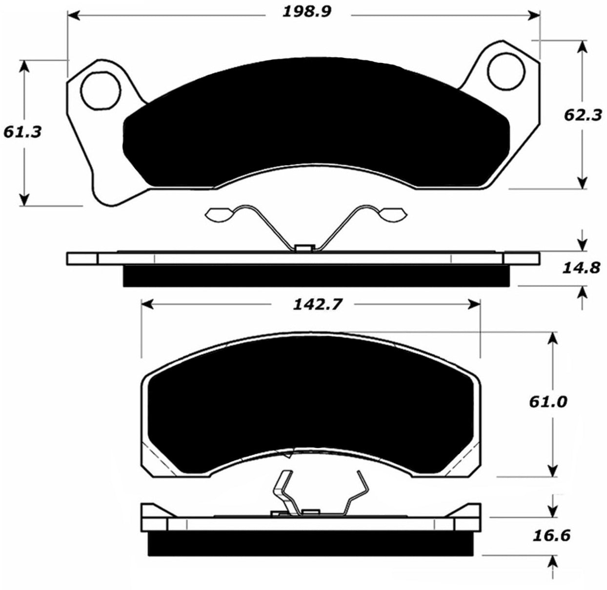Porterfield Brake Pads for 1985 FORD MUSTANG SVO