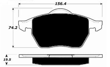 Porterfield Brake Pads for 2000 VOLKSWAGEN GOLF VR6