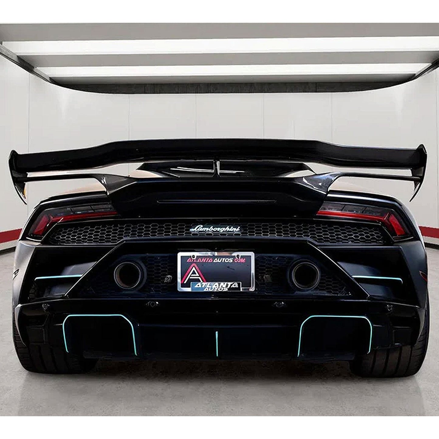 AP Style Dry Carbon Fiber Rear Wing with Base Panel for Lamborghini Huracan LP580 LP610 EVO