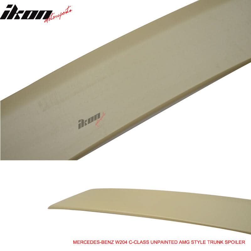 2008-2014 Benz C-Class W204 AMG Style Unpainted Rear Spoiler Wing ABS