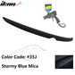 Matte Fits 14-18 Mazda 3 Mazda3 Sedan Flush Factory Trunk Spoiler