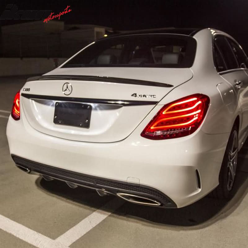 2015-2021 Benz W205 C Class Sedan AMG Style Trunk Spoiler Carbon Fiber