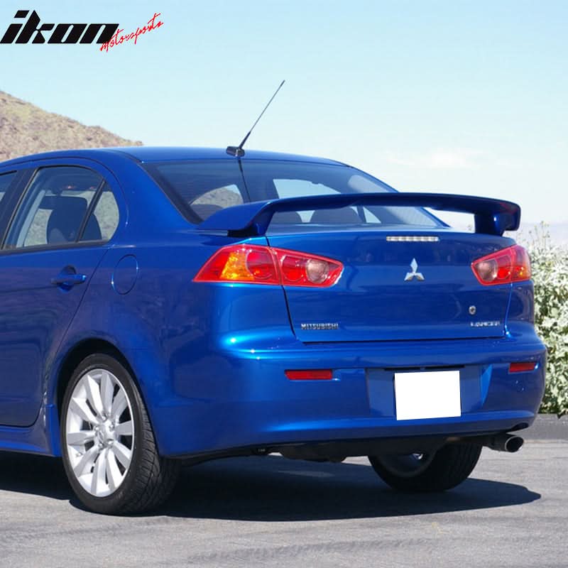 2008-2017 Mitsubishi Lancer OE Style Matte Black Rear Spoiler Wing ABS