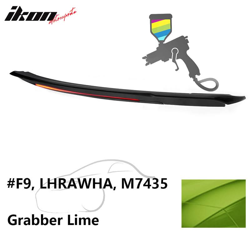 2015-2023 Ford Mustang Coupe Convertible Long LED Trunk Spoiler ABS