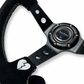 Deep Dish 350mm Steering Wheel + Short Hub Adapter Kit For Mustang Focus Fiesta Mazda