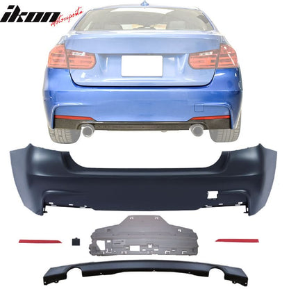 2012-2018 BMW F30 M-Tech Rear Bumper 335i Single Muffler Twin Outlet