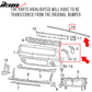 Fits 08-14 Challenger Front Bumper + Lip + Fender Flares + Headlights