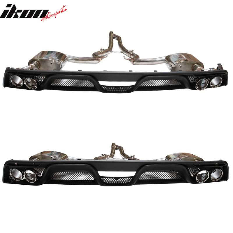 2015-2017 Ford Mustang GT-350 Style Rear Diffuser W/ Dual Catback Tips