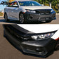 2016-2021 Honda Civic Type-R Front Bumper + Grille + Lip Gloss Black