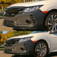 2016-2021 Honda Civic Type-R Front Bumper + Grille + Lip Gloss Black