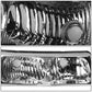 03-07 Chevrolet Avalanche Silverado Chrome Amber Bumper Lights 2PC