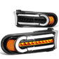 07-14 Toyota FJ Cruiser 3D Style LED DRL Bumper Lights - Black/Amber
