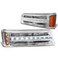 2003-2006 Chevrolet Silverado LED DRL Bumper Lights Chrome Housing