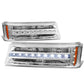 2003-2006 Chevrolet Silverado LED DRL Bumper Lights Chrome Housing