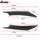 Universal Fit 40CM 2PC Front Bumper Lip Canards Carbon Texture PP