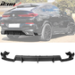 2020-2023 Bmw G06 X6 Ikon Style Gloss Black Rear Bumper Diffuser-pp