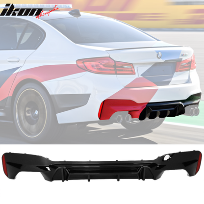 2018-2019 BMW F90 M5 M-P Style Gloss Black Rear Bumper Diffuser